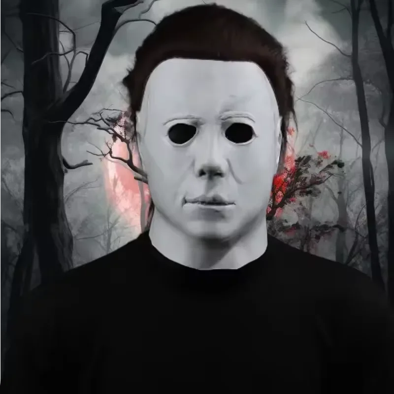 Michael myers máscara cosplay horror sangrento assassino demônio capacete de látex assustador halloween carnaval traje festa adereços para homens adultos
