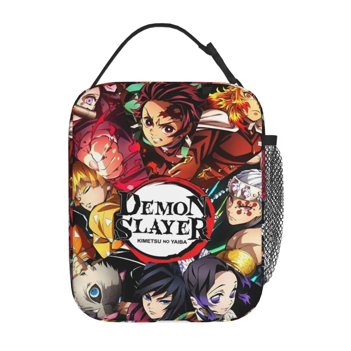 Demon Slayer อะนิเมะถุงอาหารกลางวัน Kamado Nezuko กล่องอาหารกลางวันแบบพกพาเด็ก Travel Cooler กระเป๋าแฟชั่นกันน้ําถุงอาหารกลางวันความร้อน