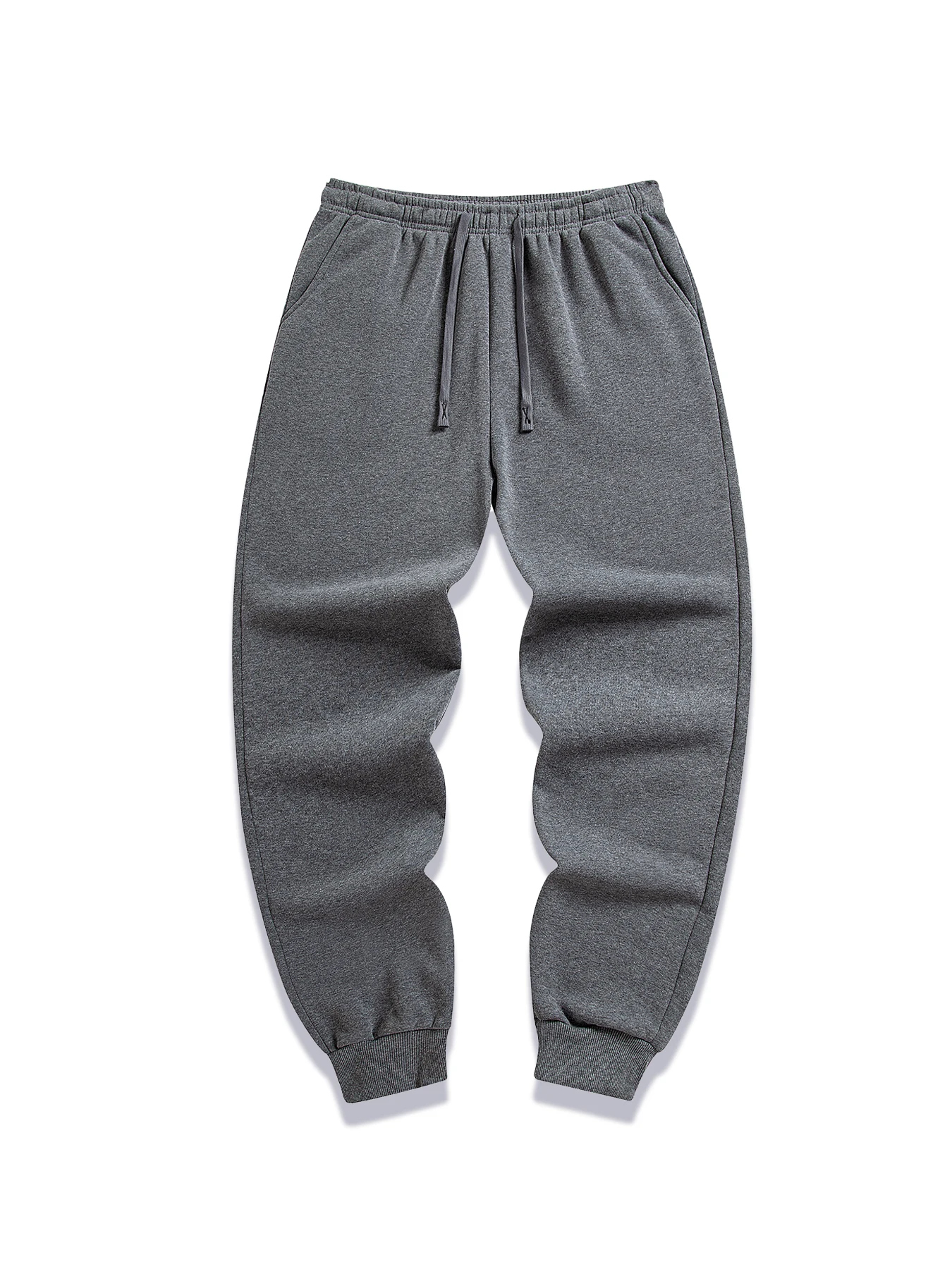 Autumn Winter Warm Fleece Pants Men Fitness Jogging Sweatpants Male Solid Color Casual Long Pants Daily Unisex Workout Trousers
