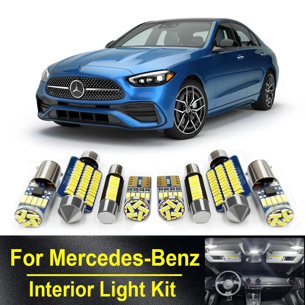 

Внутренний светодиодный светильник автомобиля для Mercedes-Benz S204 W204 C204 W205 S205 C205 W124 S124 W210 S210 C E GL Class Запчасти Аксессуары Canbus