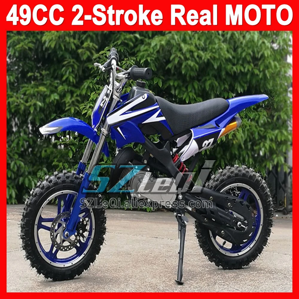 49CC Dirt Bike Real Superbike MINI ATV off-road Vehicle Mountain Small Motorcycle 2 Stroke Vehicle Hill bikes Beach Cross MOTO