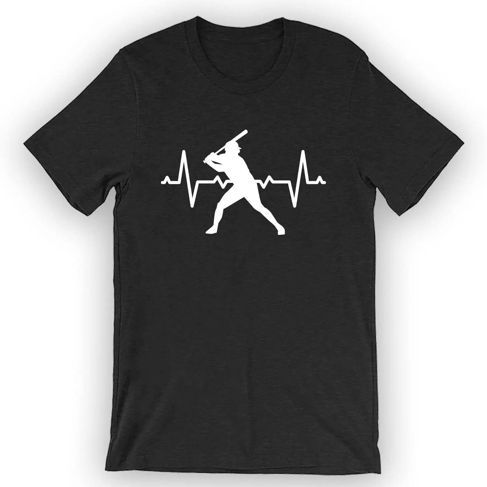 Unisex Baseball Batter Heartbeat T-Shirt Baseball T-Shirt