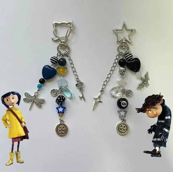 Coraline inspired phone charms