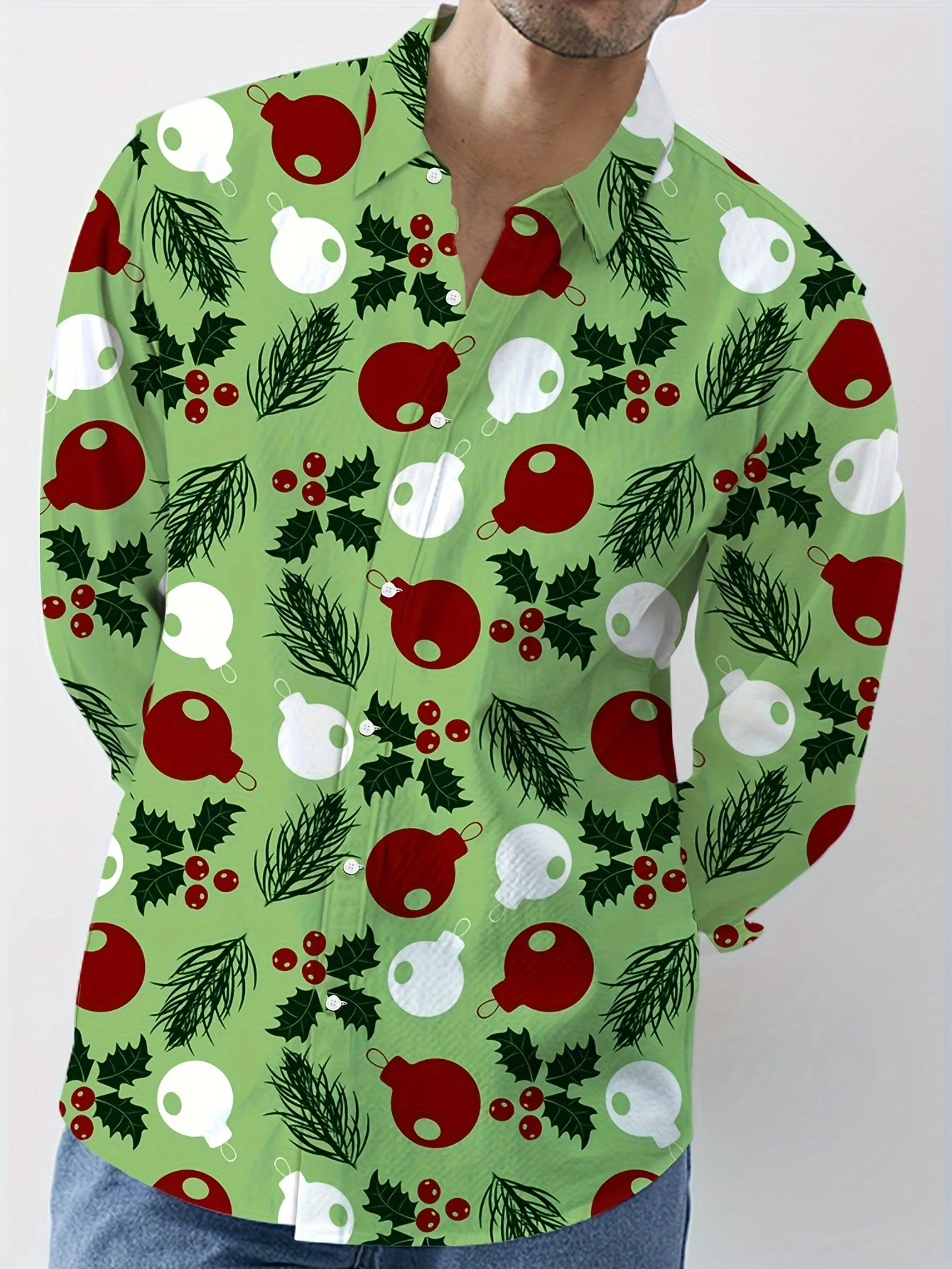 

Men's bright abstract printed shirt - casual long sleeves, button style, perfect for casual or formal occasions, formal shirts