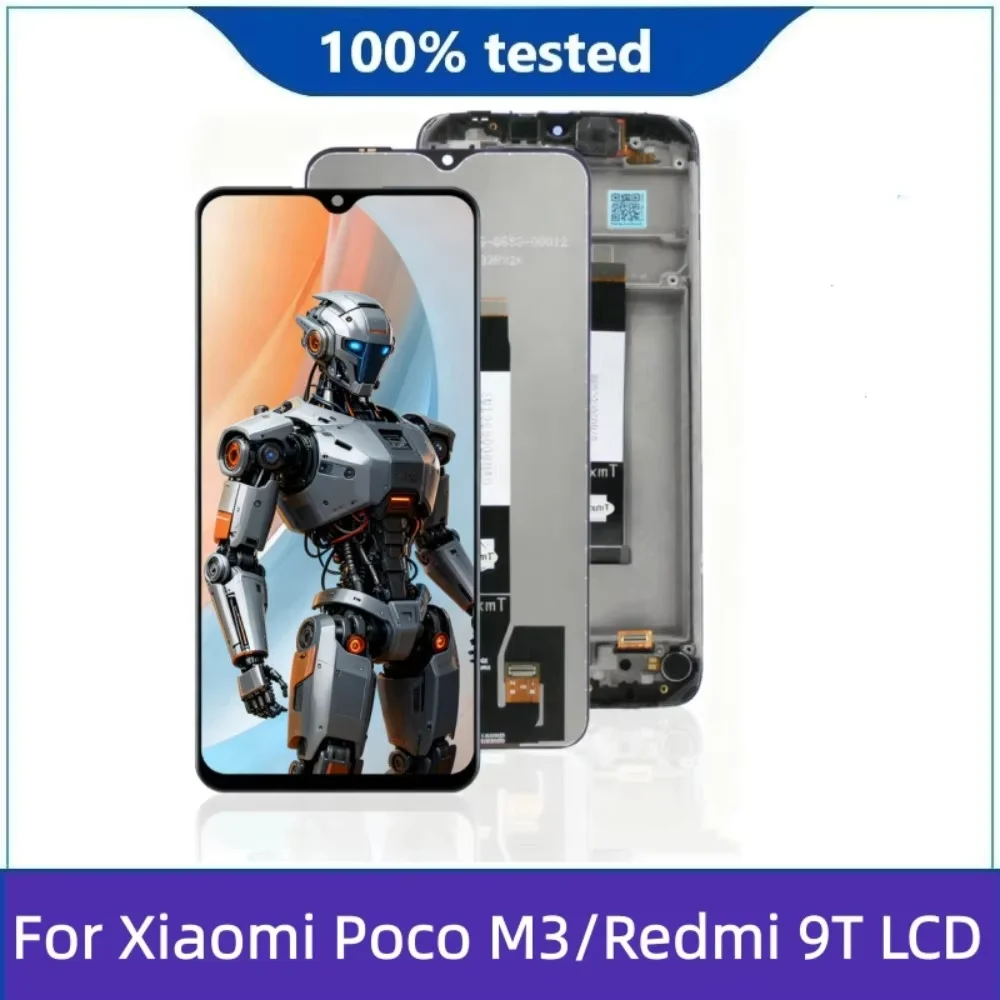 6.53" Poco M3 Display For Xiaomi Poco M3 LCD Display Touch Screen M2010J19CG For Redmi 9T Display M2010J19SG Assembly Parts