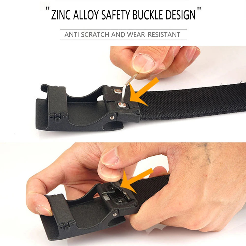 TUSHI Brand 4.3 Wide Thickened Gun Hanging Double-Layer Nylon Cloth Belt Versatile Outdoor Tactical Automatic Buckle Men's Belt
