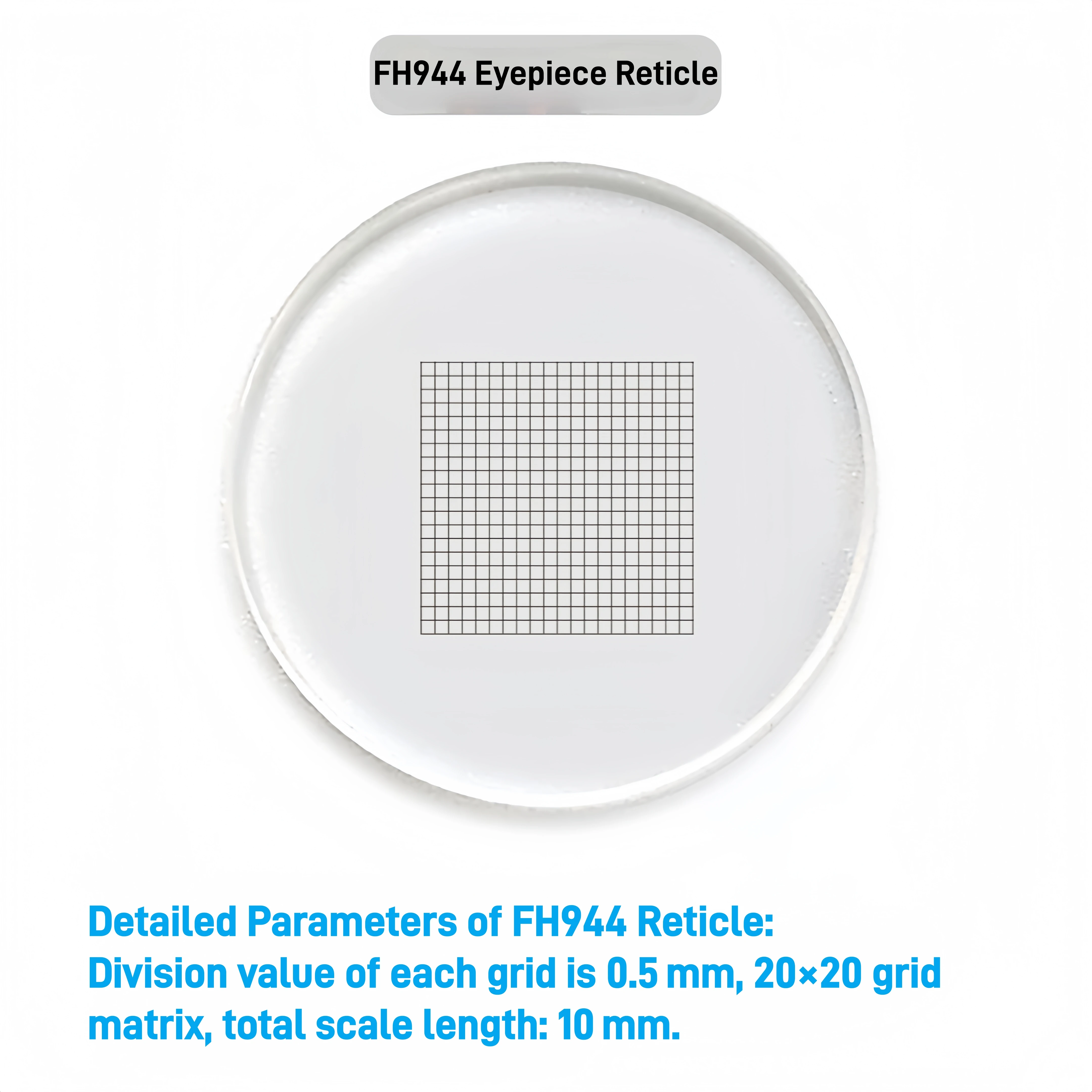 Microscope Eyepiece Reticle Grid Glass Micrometer Cross Ruler Measuring Grid Scale Graticules Calibration Measure Slide Dia11-27