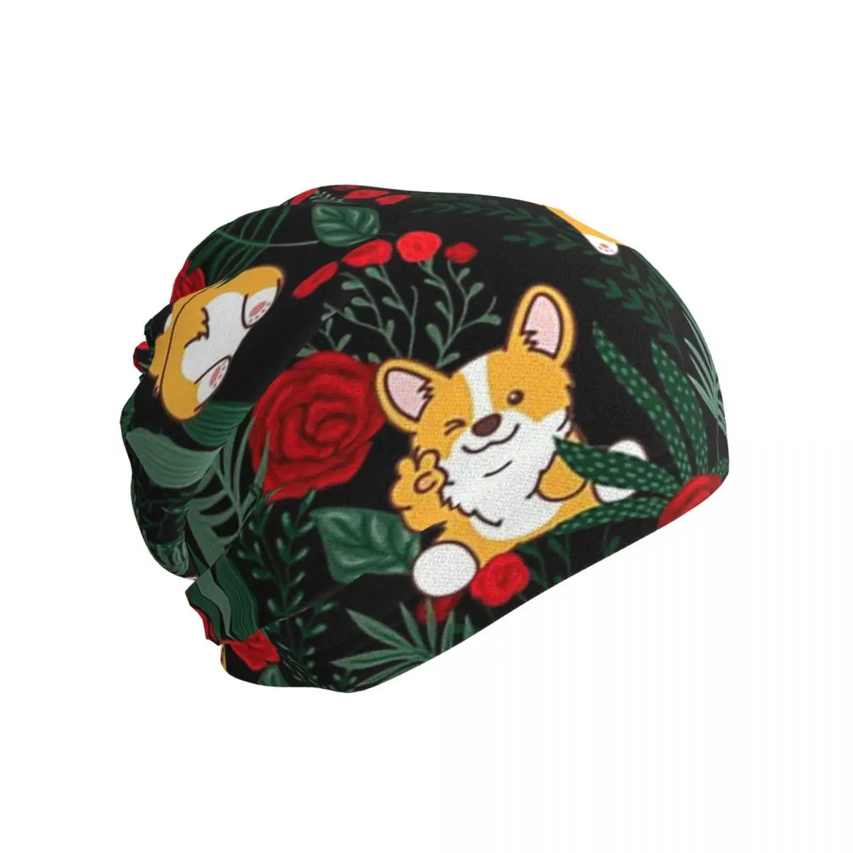 Corgi Dog In Garden Bandana Neck Cover Printed Mask Scarf Outdoor Sports Cycling Scarf For Men Women Adult Washable