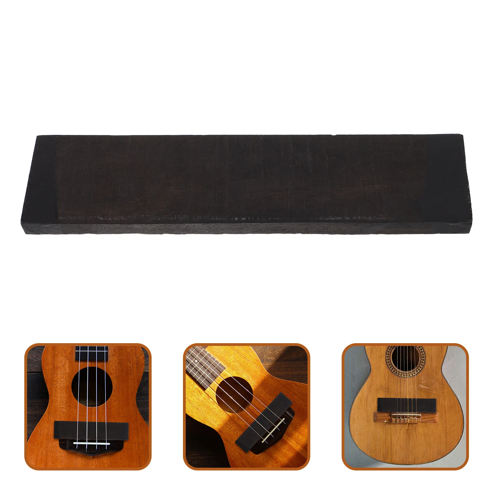

Black Ebony Wood Blanks for DIY Guitar Bridge Saddle Acoustic Classical Instrument Craft Replacement Parts Wooden Bridge Blanks