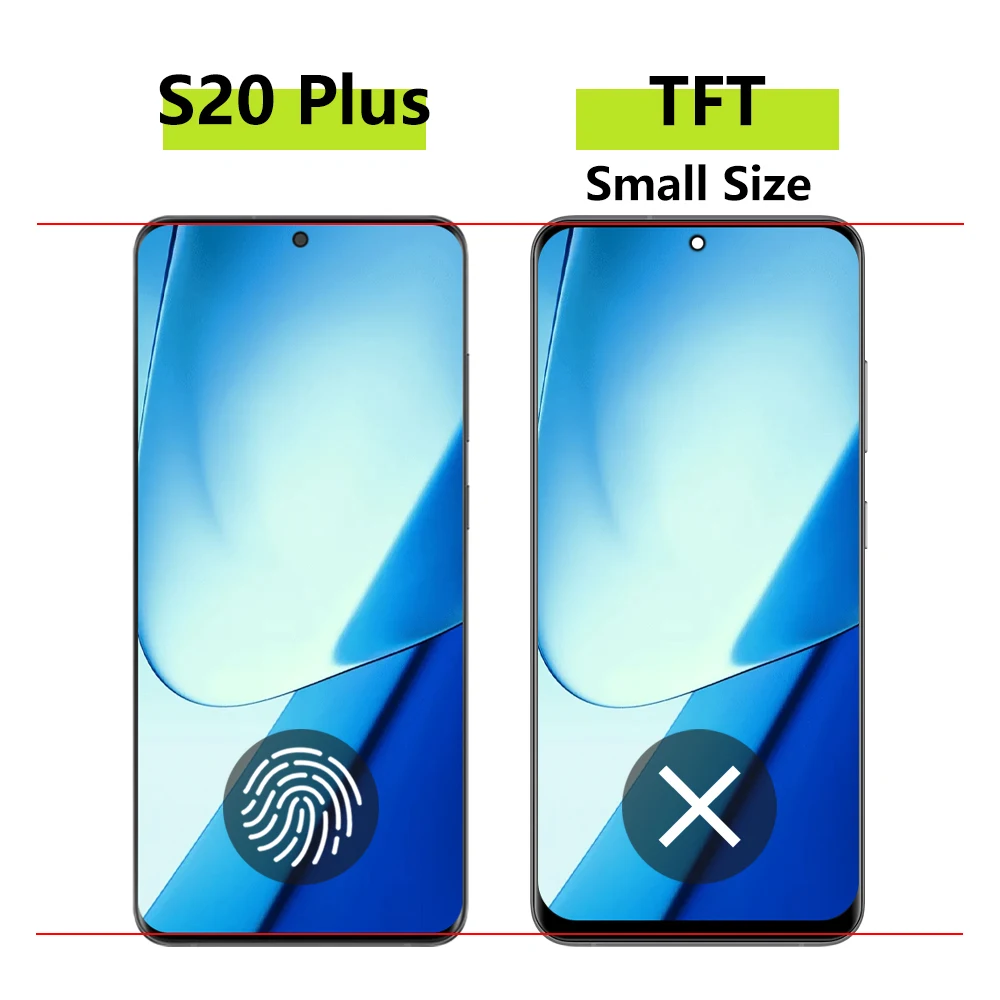 TFT Screen For Samsung Galaxy S20 Plus S20plus G985 G985F G985F/DS LCD Display Touch Screen Assembly Digitizer Replacement