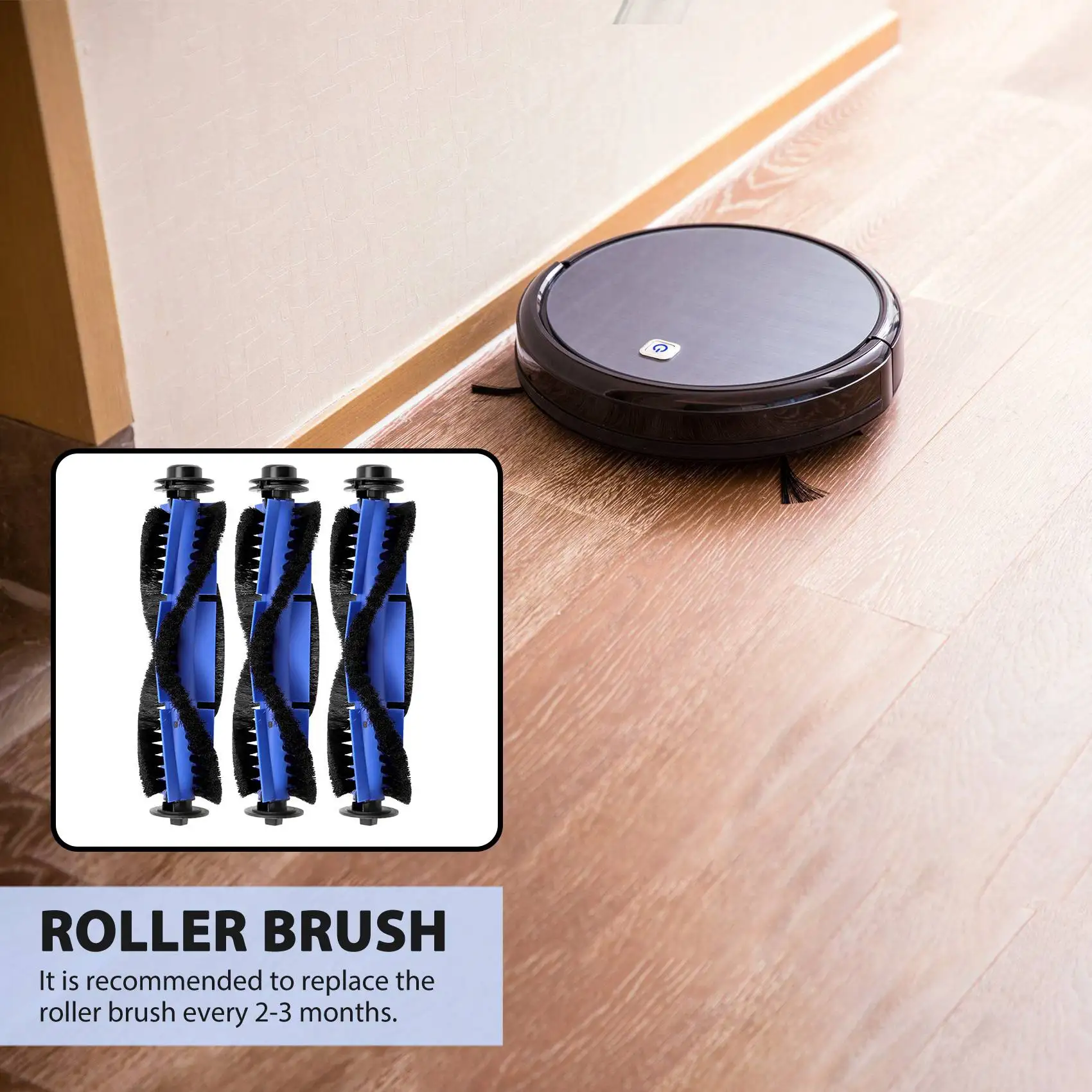 3 Pack Replacement Parts Rolling Brush for Eufy RoboVac 11S 15C 30 30C 12 35C Robotic Vacuum Cleaner_ABGP