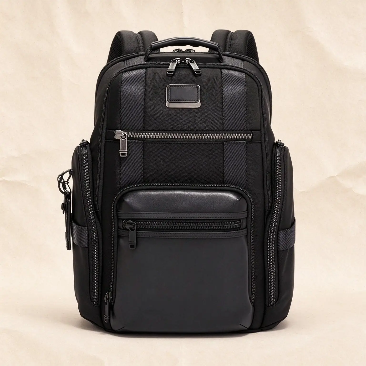 Trendy Multifunctional Ballistic Nylon Backpack, Large Capacity Business Casual Daily Rucksack