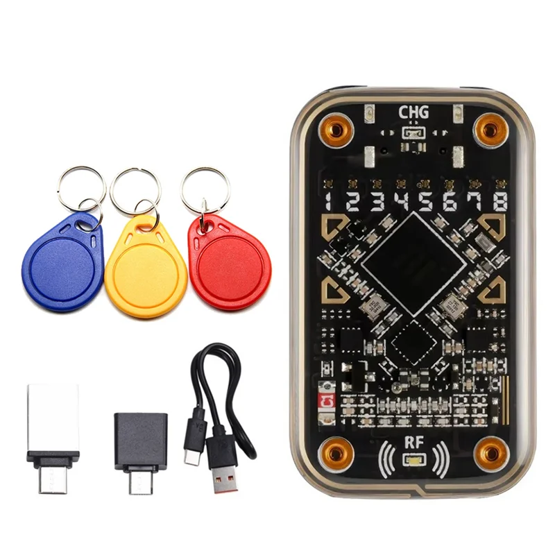 Ультра бесконтактный эмулятор смарт-карт AA60-хамелеон, RFID-считыватель смарт-чипов + 3 брелока XCUID, совместимый с устройства чтения NFC