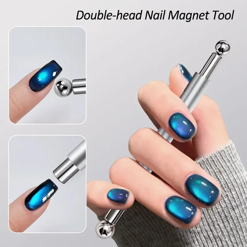 Round Steel Magnetic Ball Double-Headed Thickened Cat-Eye Magnetic Stick Cylindrical French Magnet Pen Cat Eye Magnet Tool