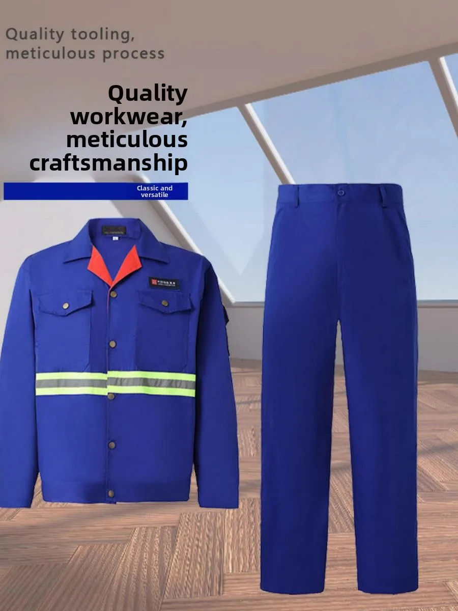 

Men's Workwear Reflective Cotton Polyester Work orm ort Sve Spring Summer Seasonal Se Clothing Set for Various S...