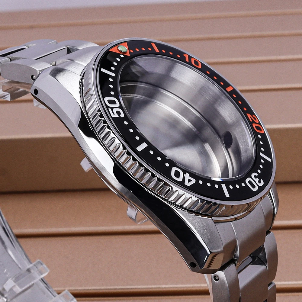 42mm Mechanical Diver Watch Case For Mod SPB185/SPB187J1 NH35 NH34 NH36 NH34 4R36 Movement Solid Back Blue Film Sapphire Crystal