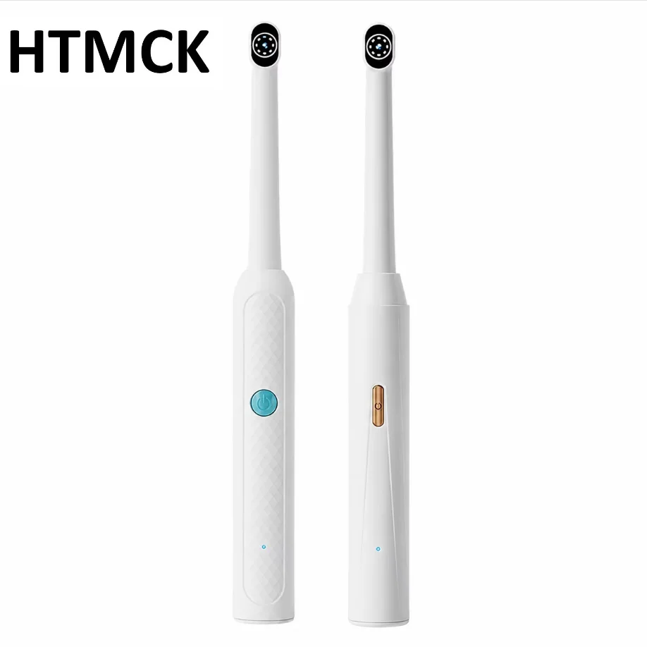 HTMCK WiFi Oral Endoscope Wireless Visual HD Borescope with 8 LED Light Handheld Oral Care for iPhone, Android