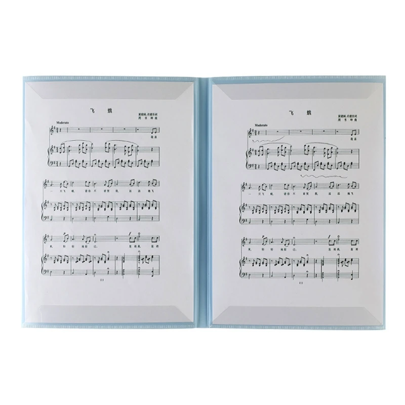 Music Binder 4 หน้าพลาสติกขยายได้สำหรับการวาดภาพแก้ไขไฟล์จัดเก็บ