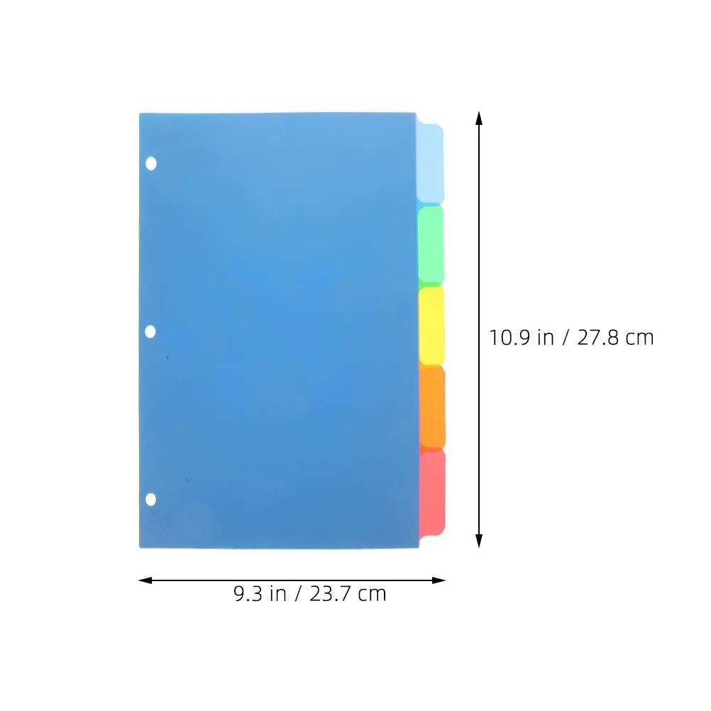 10 pz Raccoglitore Divisori Schede Colorate Indice Etichette Classificate Per Notebook Planner Organizzatore Segnapagina Divisori di Ricambio Bulk