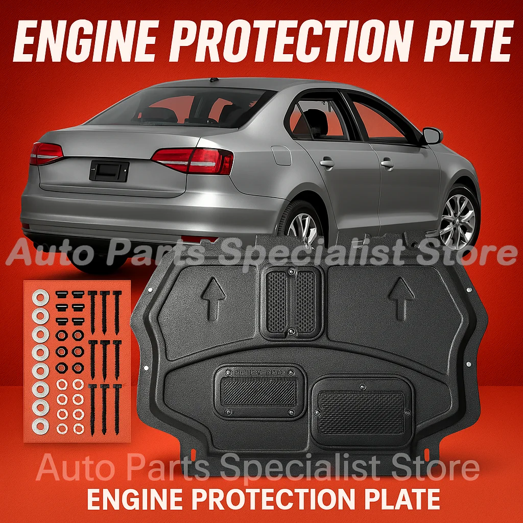 

High Quality For VW Jetta 2006-2018 Black Under Engine Guard Plate Splash Shield Mud Fender Cover Mudguard Protector