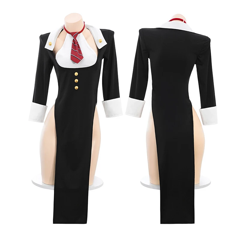 

Japanese Anime Teacher Uniform Private Tutor Dress Outfit Clothes Cosplay Costumes High Waist Slit Dress Hollow See Nightdress