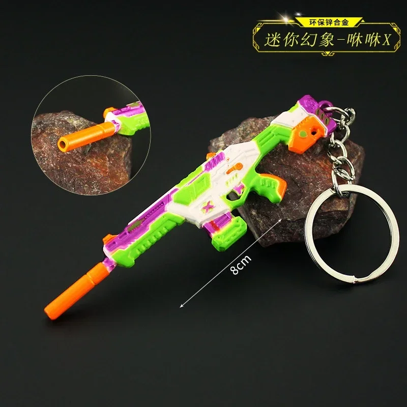 Valorant Game Peripheral Weapons 9CM Thug AK Evil Spirit Spy Illusion Reconnaissance Operation Zinc Alloy Weapon Model Mini Toys