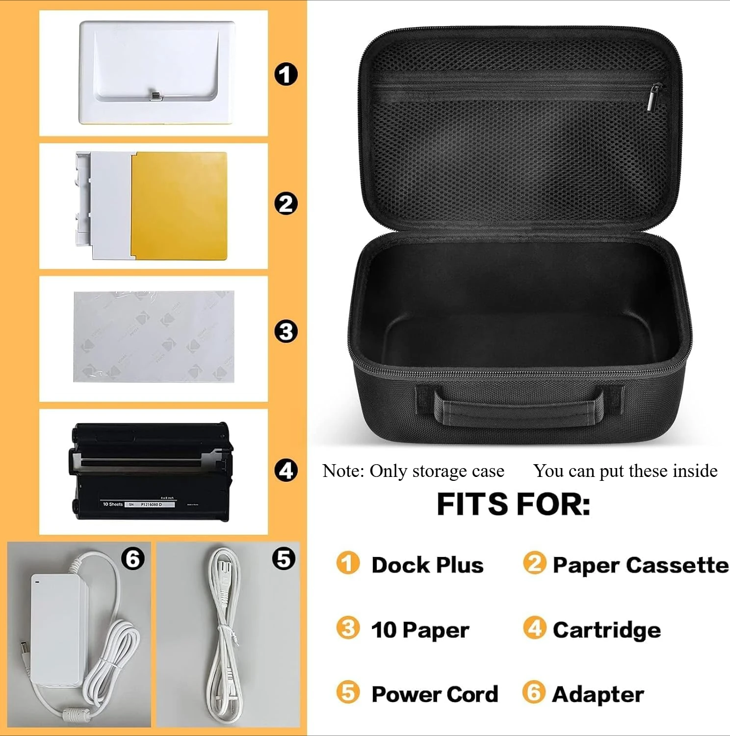 Case Compatible with Kodak Dock Plus/for Kodak Dock Premium Wi-Fi Portable 4x6” Instant Photo Printer. Bluetooth Photo Printing