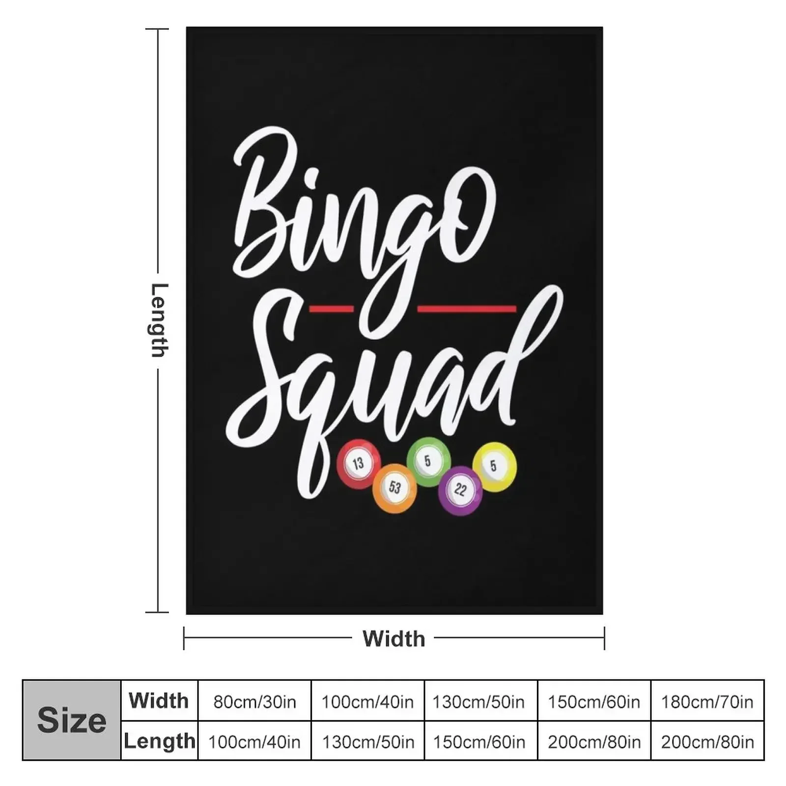 Funny Bingo Squad Throw Blanket couch cozy soft plush fuzzy picnic outdoor blanket