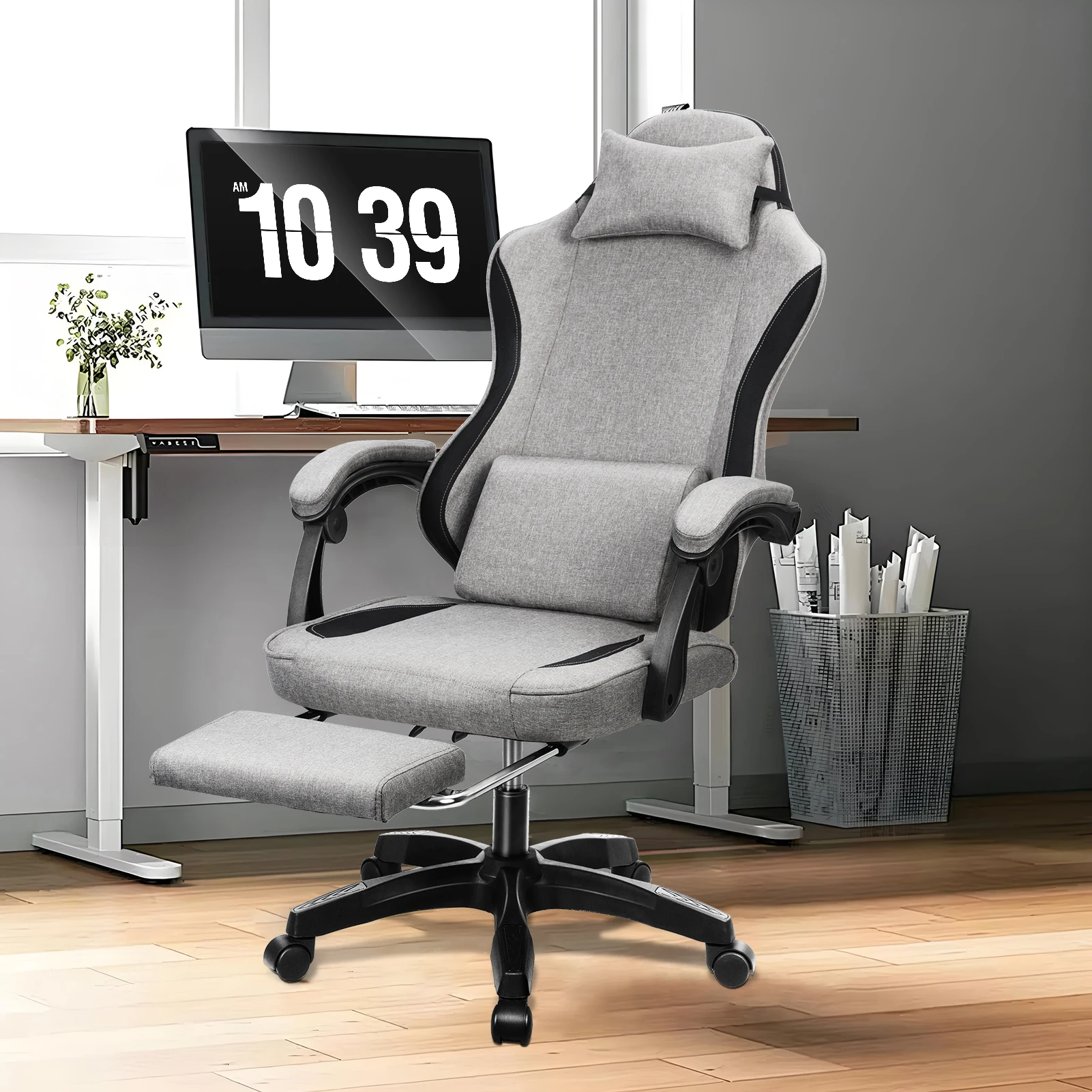 Computer chair, comfortable office and home use, long sitting rotating chair, Bluetooth speaker, gaming chair, reclining chair