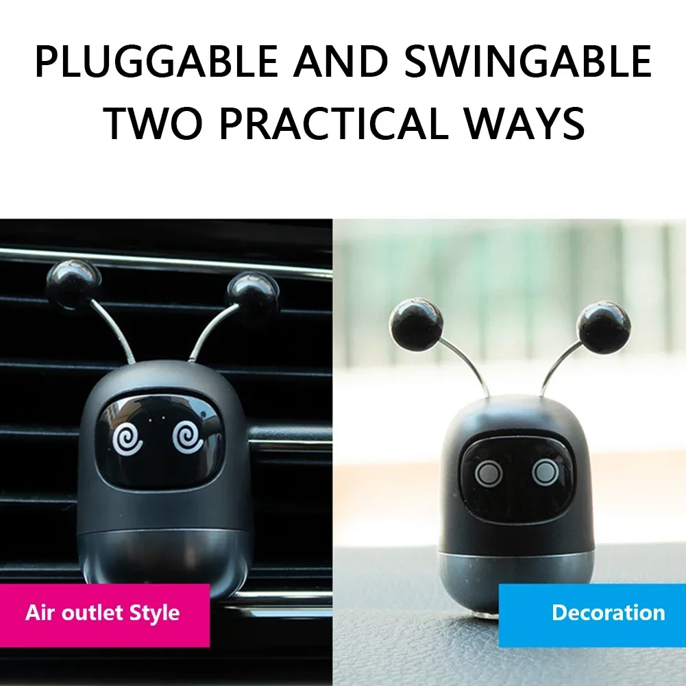 Car Air Freshener Auto Creative Mini Robot Air Vent Clip Parfum Flavoring Ventilation Outlet Aromatherapy Automotive Interior