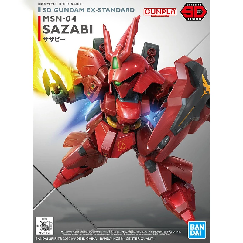 Bandai Gundam Model Kit SDEX MSN-04 SAZABI Action Figure Gunpla Mobile Suit Assembly Model Toys For Boys Gifts for Children