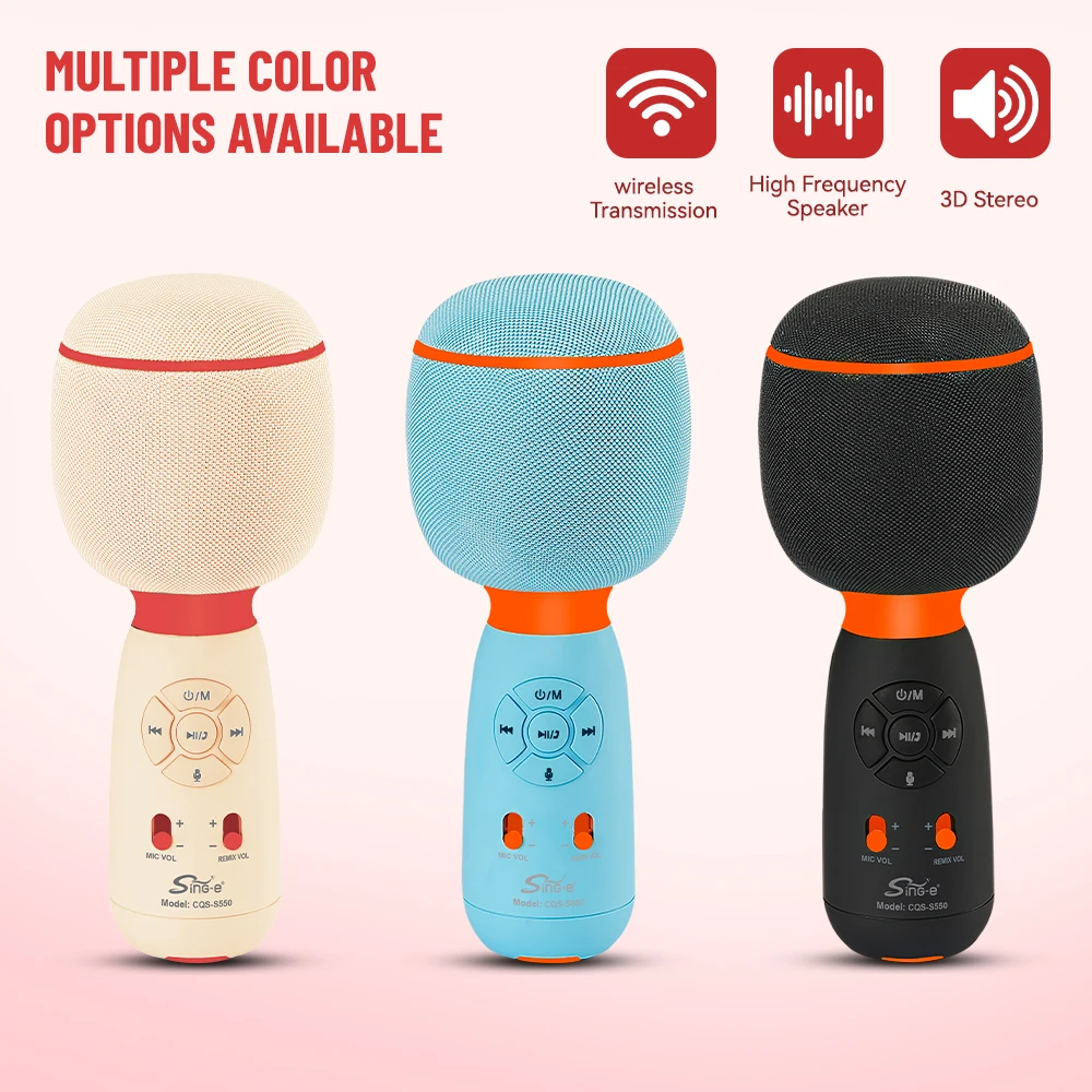 

Sing-E S550 Wireless Bluetooth Portable Microphone Speaker Dual Function Variable Sound Effects Long Battery Life Headphone Home