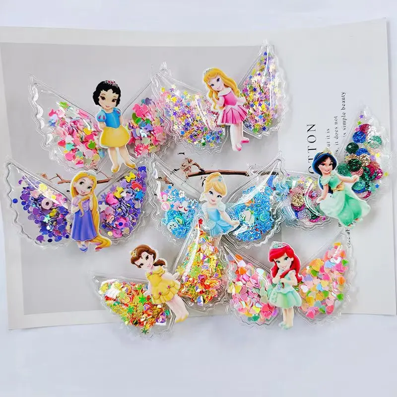 Disney Frozen Princess Hairpin Anime Figures Elsa Children\'s Hairpin Toys Kawaii Girls Hair Clip Hair Accessories Kids Gifts