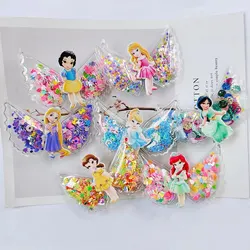 Disney Frozen Princess Hairpin Anime Figures Elsa Children's Hairpin Toys Kawaii Girls Hair Clip Hair Accessories Kids Gifts