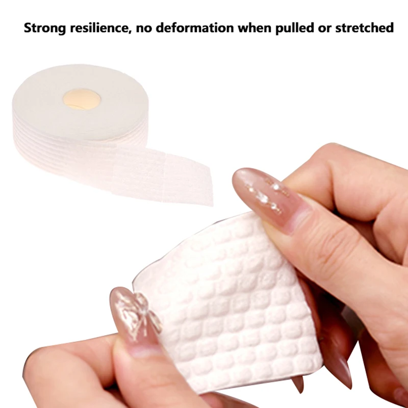 1000Pcs/Roll Thin Nail Remover Cotton Disposable Lint-Free Soak Wipe Cotton Gel Polish Remove Nail Art Cleaning Pad view 2