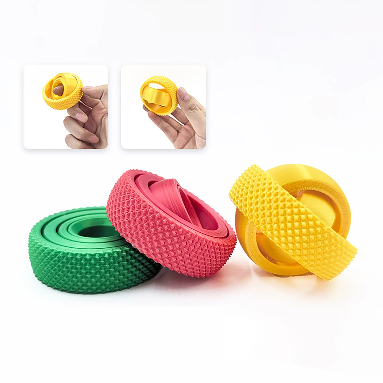 3D Printed Fidget Toy, Finger Gyro Spinner Antistress Fidget Anxiety Autism Classic Traditional Educational Technology Prop Gift