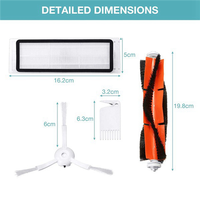-ABPO 2X HEPA Filter Side Brush Dust Box For Xiaomi 1S MI Robot Vacuum 2 Roborock S50 S51 S5 Vacuum Cleaner Parts Accessories
