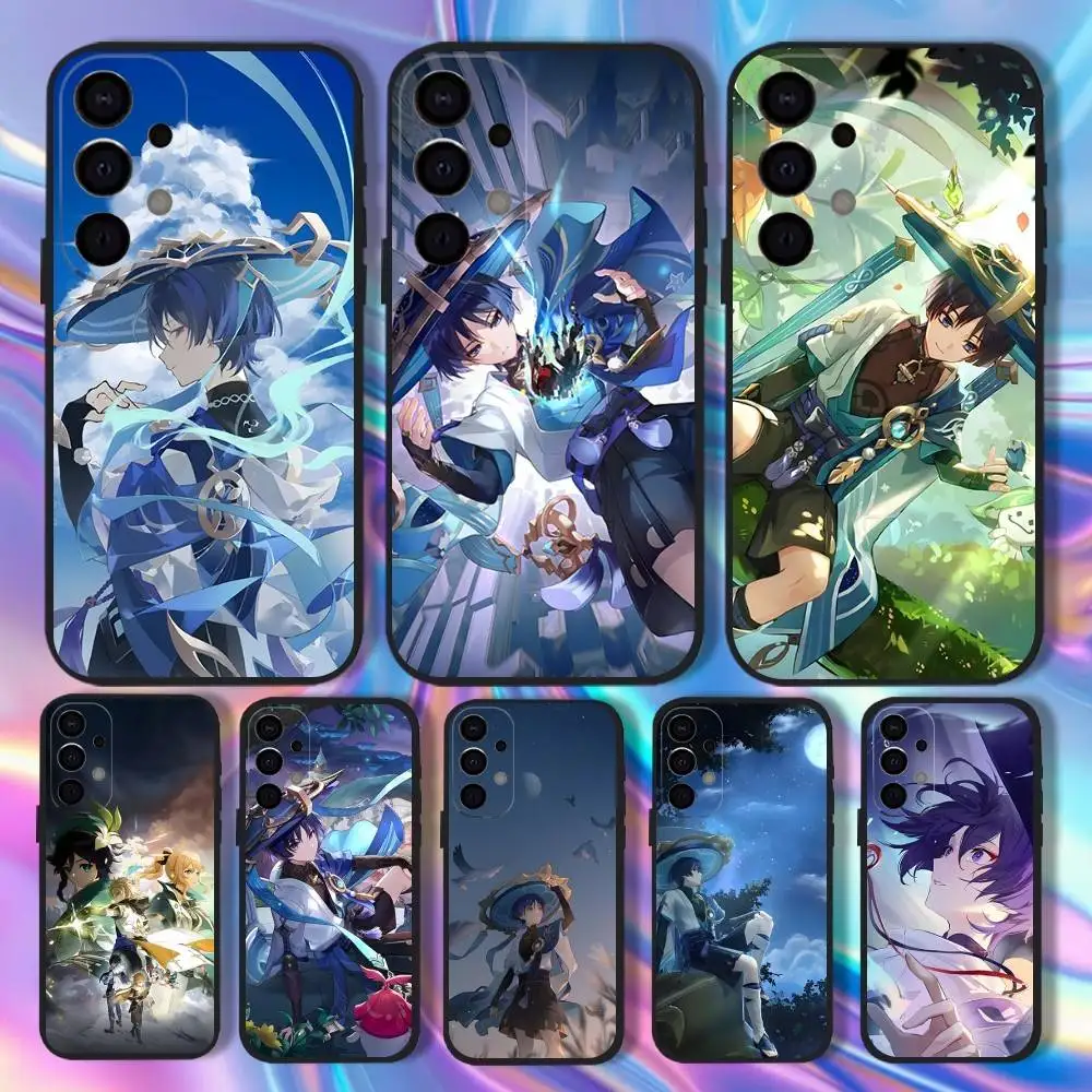 Scaramouche G-Genshin Impact For Samsung Phone Case S26,S25,S24,S21,S22,S23,S30,Ultra,S20,Plus,Fe,Lite,5G Black Cover