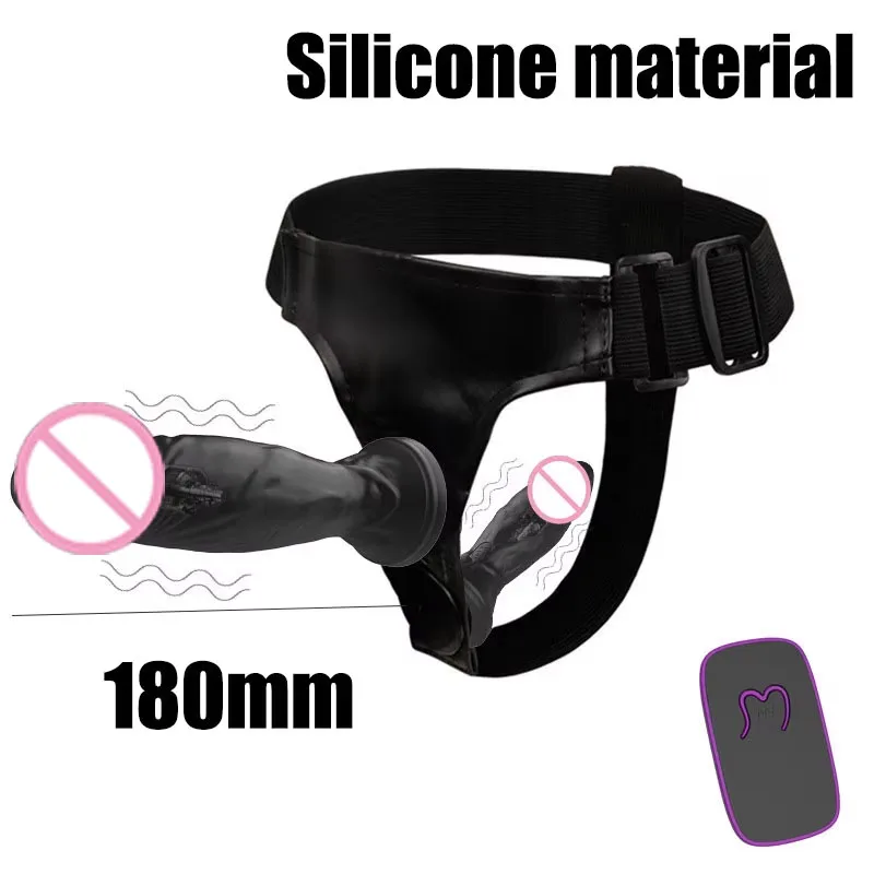 Remote Control Vibrating Silicone Strap On Dildo Harness, Adjustable Wearable Pegging Panties with Multiple Dildo Options, Coupl - view 4