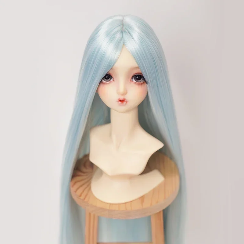 

Мягкий шелковый парик для куклы 1/3 1/4 Bjd с длинной челкой, прямые волосы, игрушки для девочек своими руками, платье, игровой домик, аксессуары для кукол, без куклы