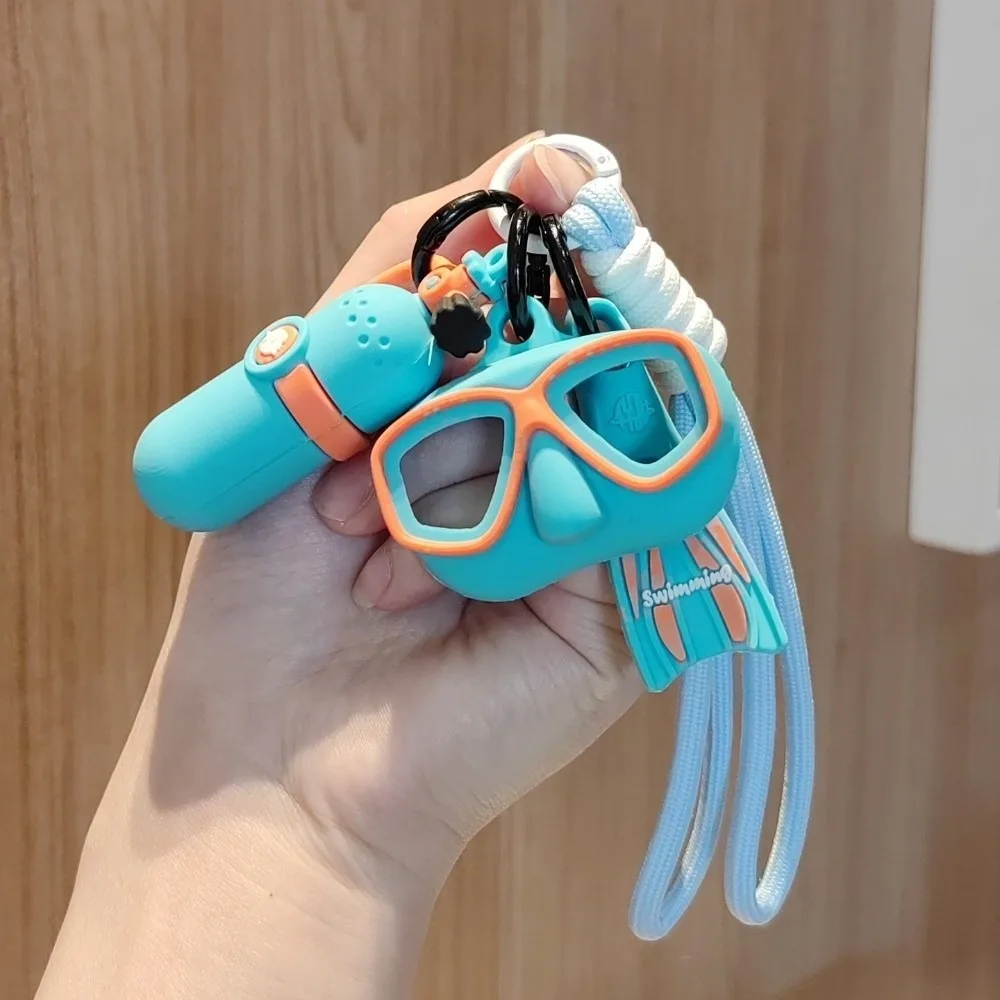 Porte-clés amusant de la série plongée, pendentif créatif et coloré pour sac de plongée, décoration de sac à dos tendance, porte-clés bouteille d'oxygène, cadeau