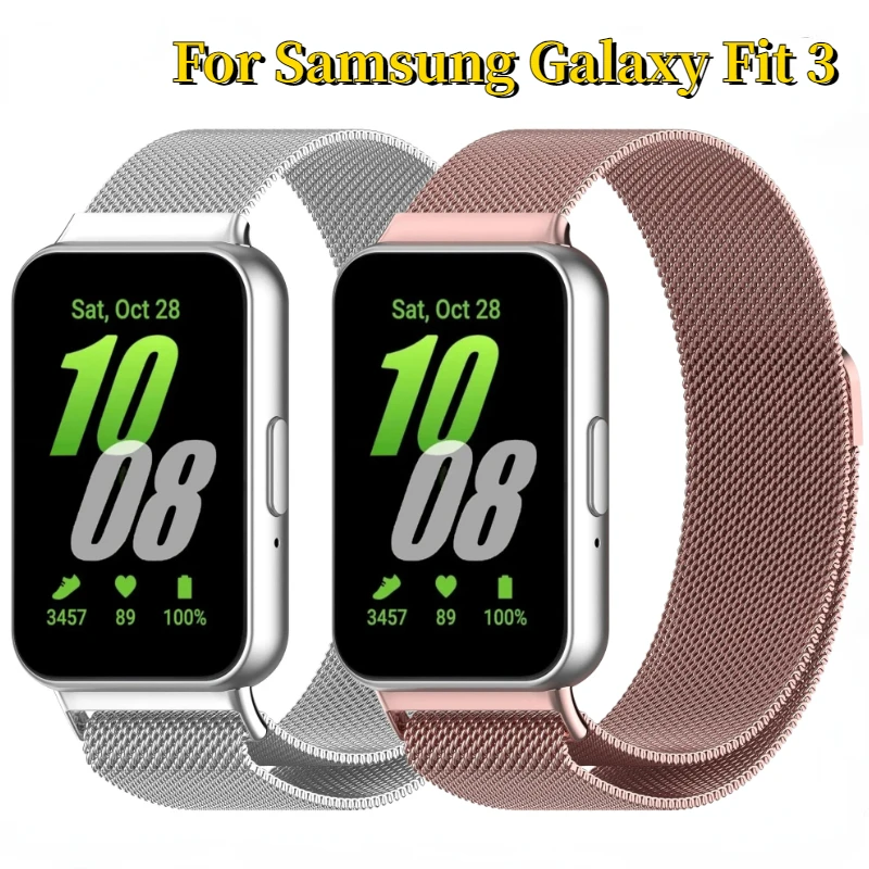 

Sport Loop Metal Strap for Samsung Galaxy Fit 3 Smart Band Magnetic Bracelet Wristband for Samsung Galaxy Fit 3 R390 Correa