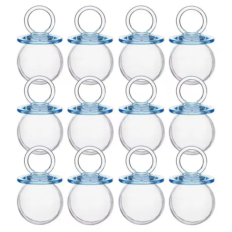 6/12 stuks transparante plastic snoepdoos schattige speenvormige opbergdoos babyshower kinder verjaardagsfeestje cadeauverpakking bruiloft