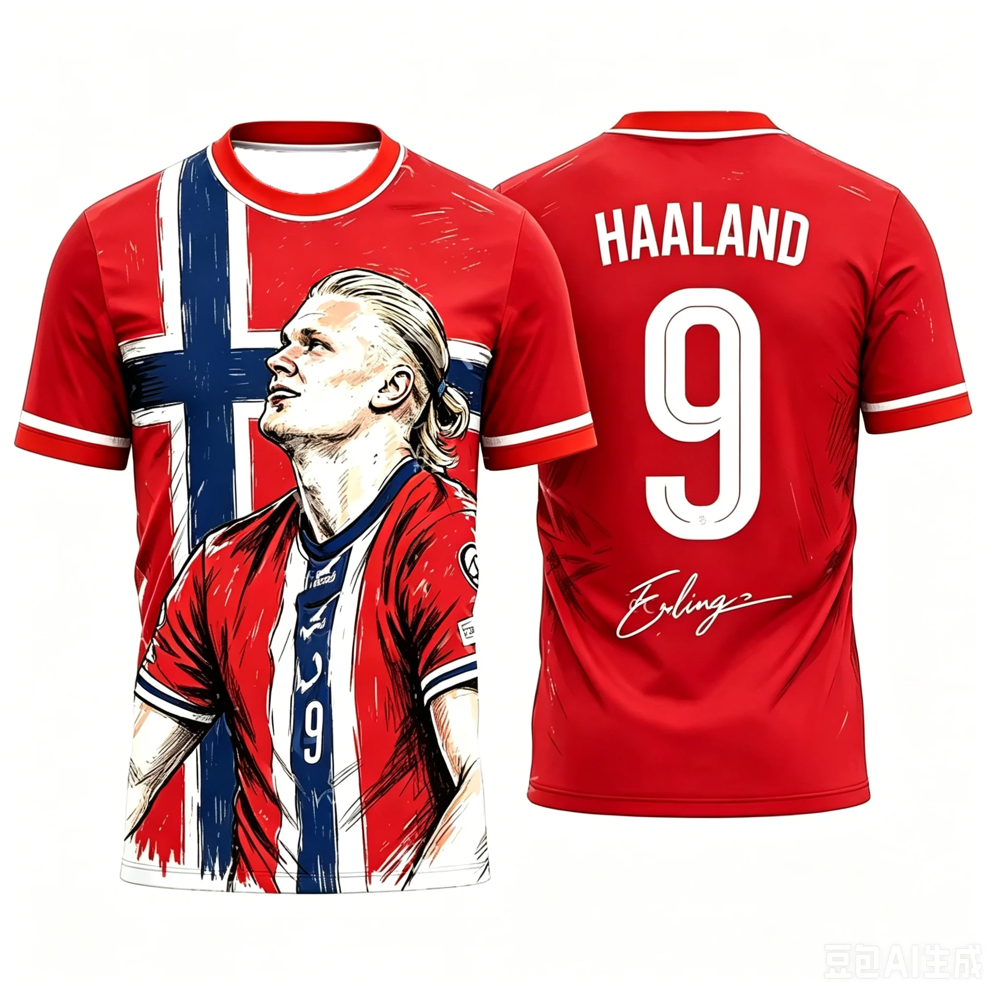 2026 Erling Haaland Nr. # 9 Fußballtrikots, Match- und Trainingsset, Fan-Geschenke, Sommersport, Herren-T-Shirt, Kinderbekleidung, T-Shirt für Damen