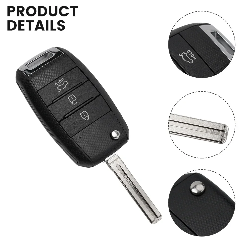 

1Pcs Car Key Remote Fob Case Blade Car Key Shell For Kia Sportage Sorento Rondo For/ Soul Accessories For The Car