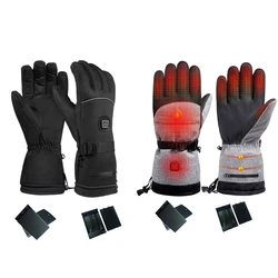 Guantes calentadores invierno con pantalla táctil, guantes esquí, guantes eléctricos calentados para mujeres