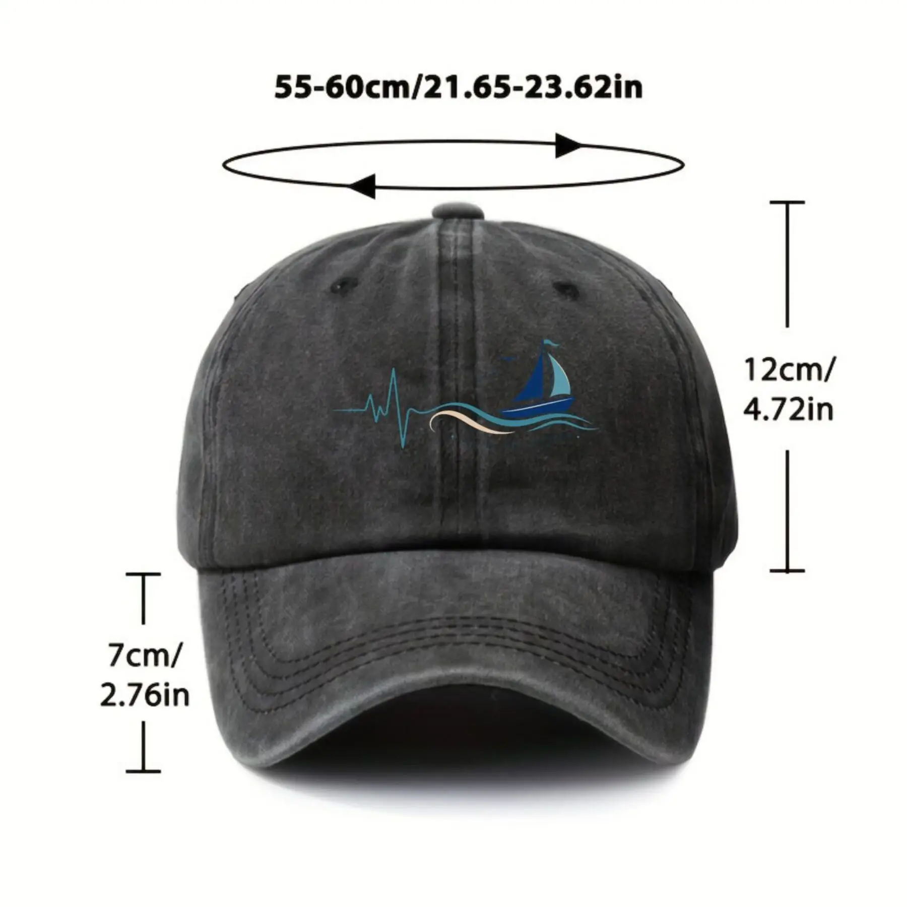 Coastal-Pulse-Sailing-Baseball-Cap-Unisex-Adjustable-Lightweight-Breathable-Outdoor-Hat-for-Cycling-Fishing-Sailing-Sports