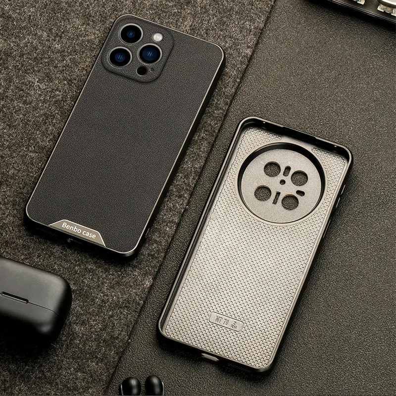 Luxuriöse Benbo-Leder-Handyhülle für iPhone 11 12 13 14 15 16 Plus 17 e Pro Max Air Modische Stoßfeste Rückseite Fundas – Detail 9
