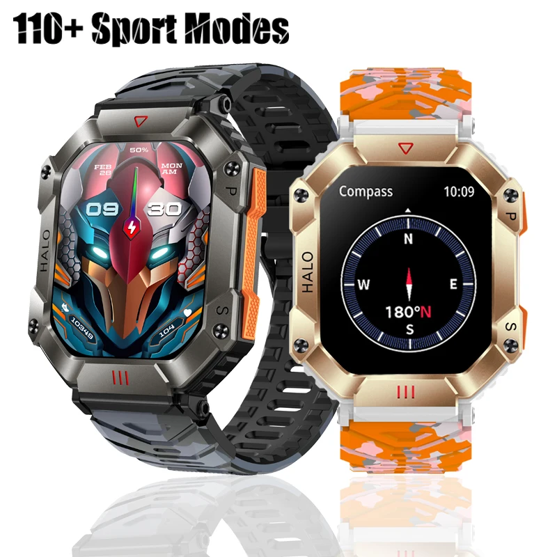 

2023 New Compass 650mAh Bluetooth Call Smart Watch Men GPS Heart Rate Blood Pressure Blood Oxygen Clock Sport Fitness Smartwatch