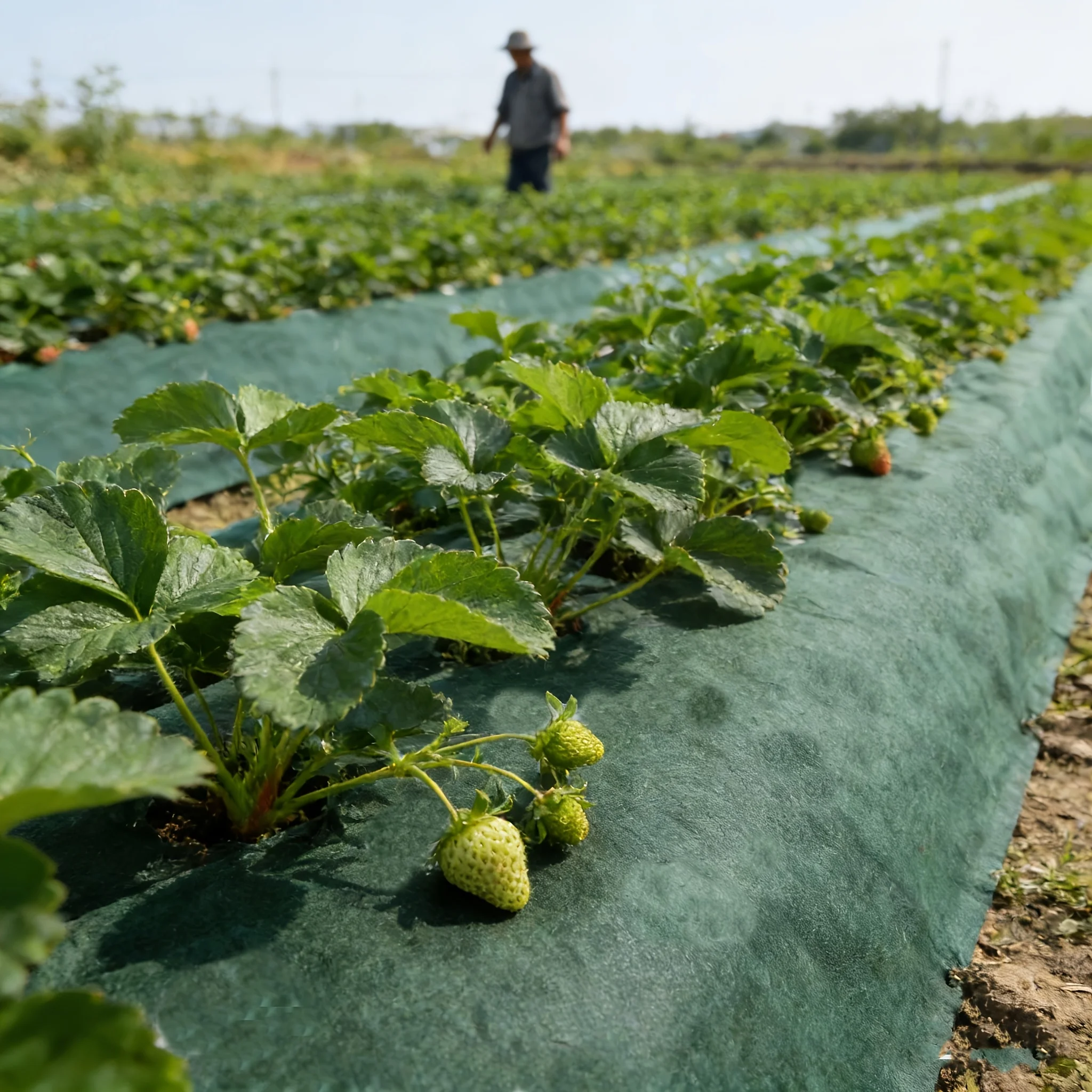heavy-duty-double-layer-perforated-weed-barrier-garden-ground-cover-vegetable-beds-gardening-tools-and-planting-supplies
